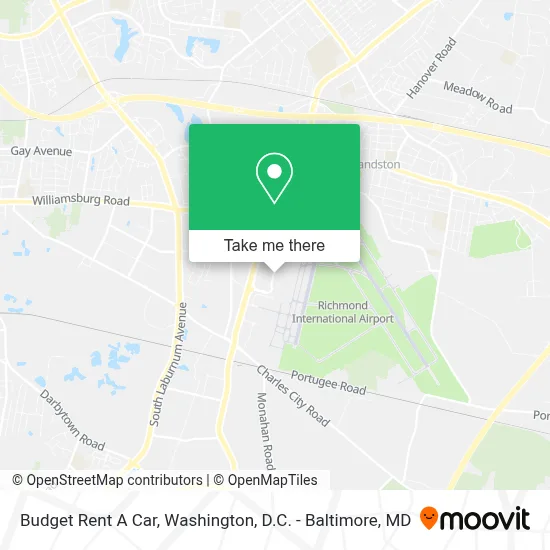 Budget Rent A Car map