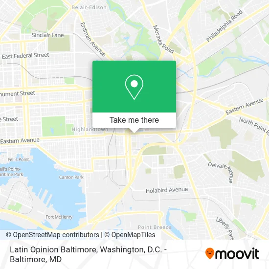 Latin Opinion Baltimore map