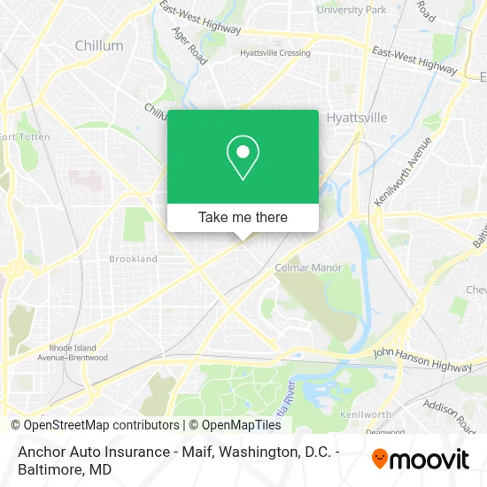 Anchor Auto Insurance - Maif map