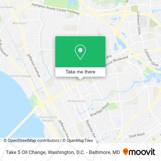 Take 5 Oil Change map