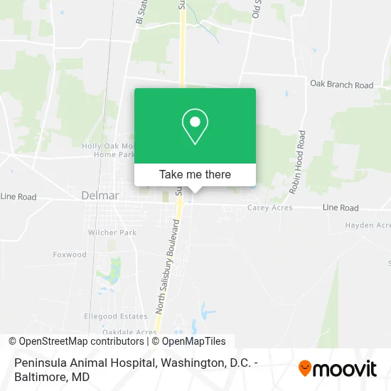 Peninsula Animal Hospital map