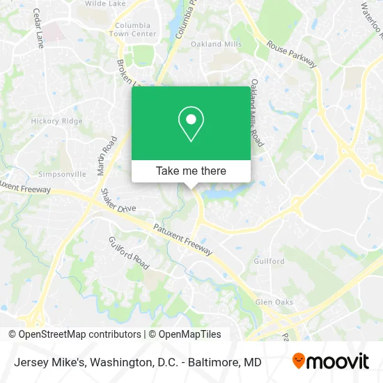 Jersey Mike's map