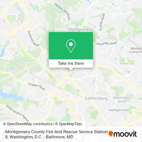 Montgomery County Fire And Rescue Service Station 8 map