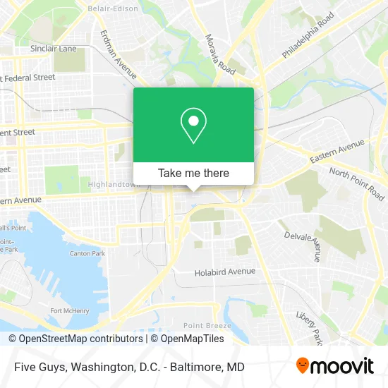 Five Guys map