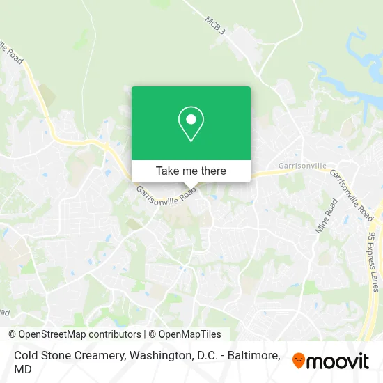 Cold Stone Creamery map
