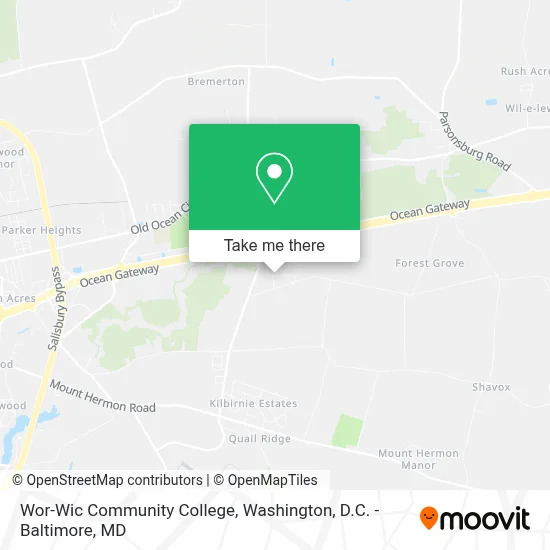 Wor-Wic Community College map