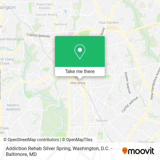 Addiction Rehab Silver Spring map