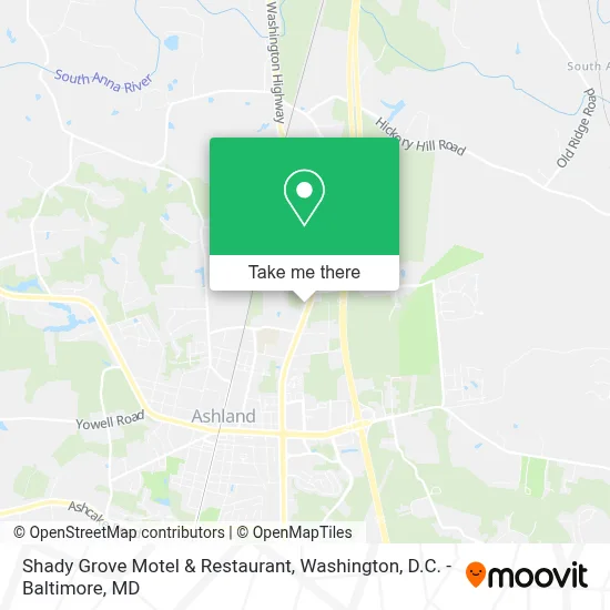 Shady Grove Motel & Restaurant map