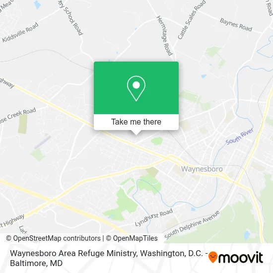 Waynesboro Area Refuge Ministry map