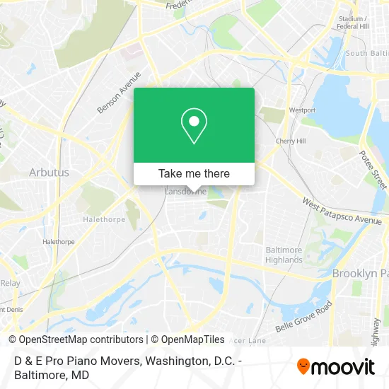 D & E Pro Piano Movers map