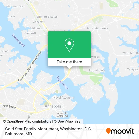 Gold Star Family Monument map