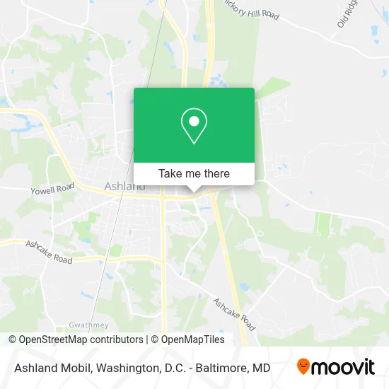 Ashland Mobil map