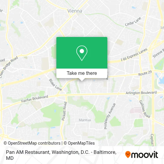 Pan AM Restaurant map