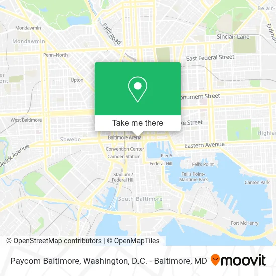Paycom Baltimore map