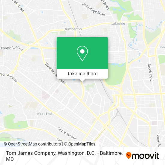 Tom James Company map