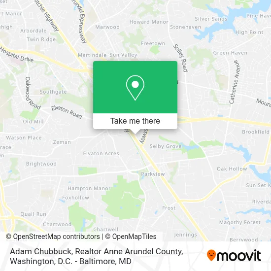 Adam Chubbuck, Realtor Anne Arundel County map