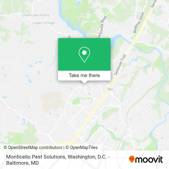 Monticello Pest Solutions map
