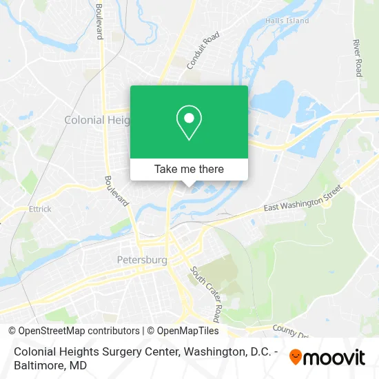 Colonial Heights Surgery Center map
