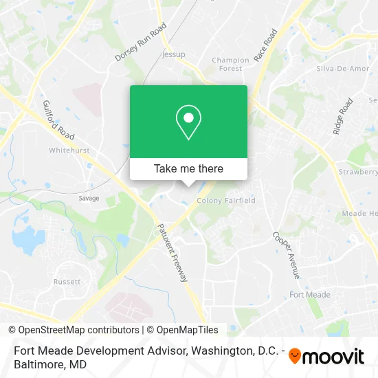 Fort Meade Development Advisor map