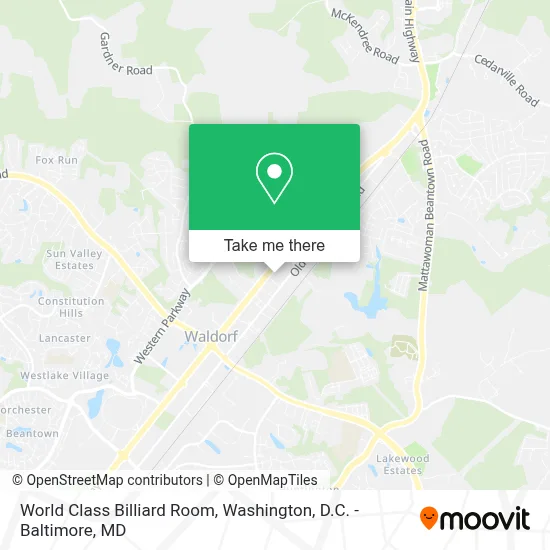 World Class Billiard Room map