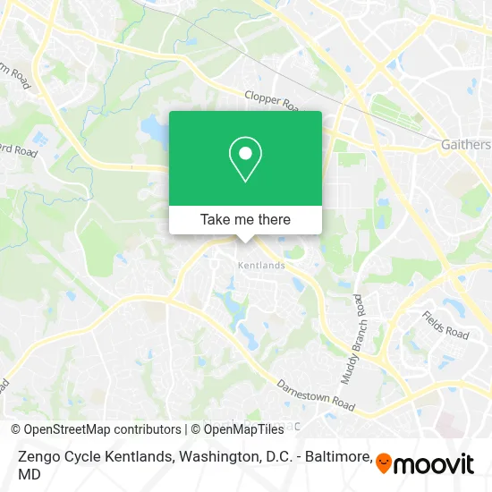 Zengo Cycle Kentlands map