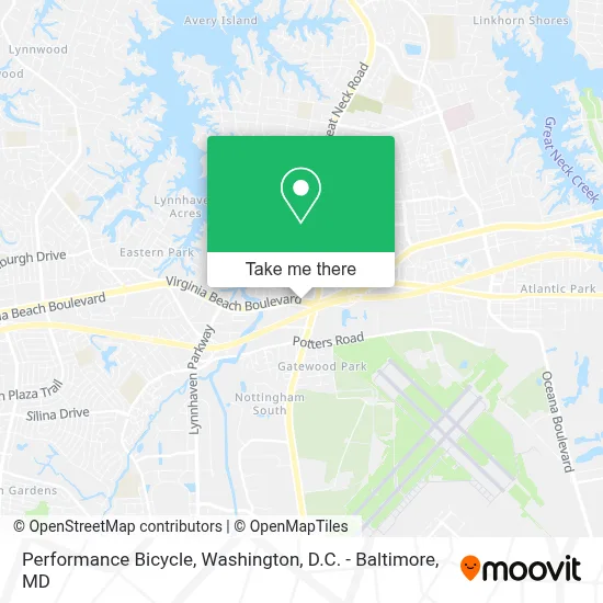 Performance Bicycle map