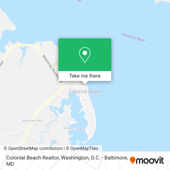 Colonial Beach Realtor map