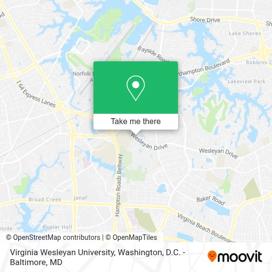 Virginia Wesleyan University map
