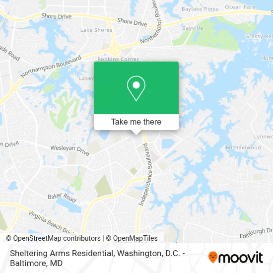 Sheltering Arms Residential map