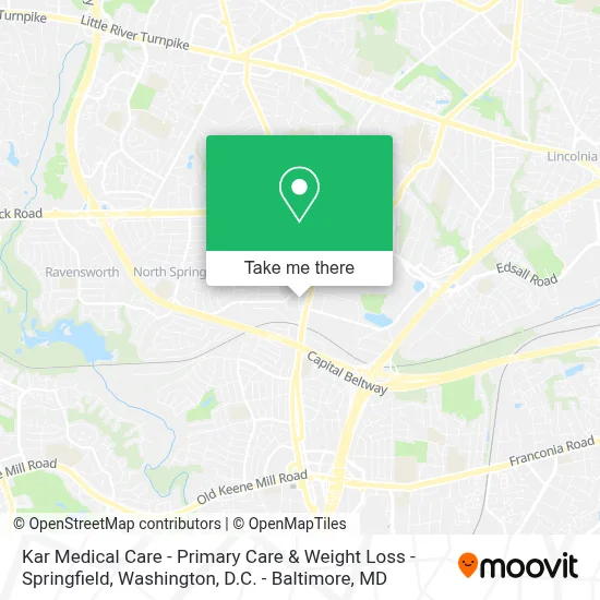 Kar Medical Care - Primary Care & Weight Loss - Springfield map