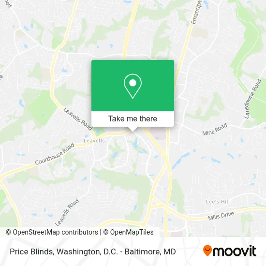 Price Blinds map