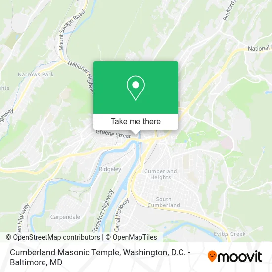 Cumberland Masonic Temple map