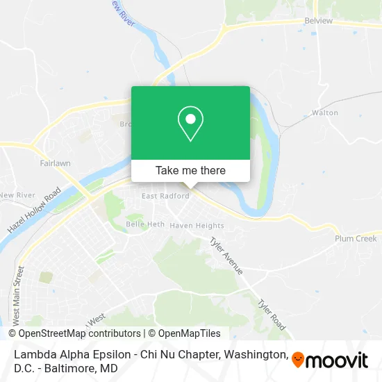 Lambda Alpha Epsilon - Chi Nu Chapter map