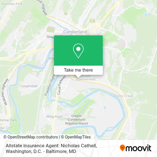 Allstate Insurance Agent: Nicholas Cathell map
