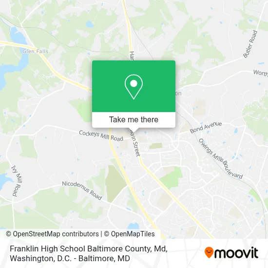 Franklin High School Baltimore County, Md map