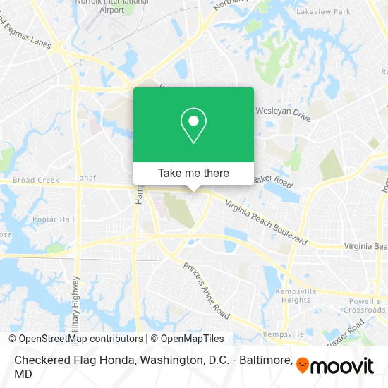 Checkered Flag Honda map