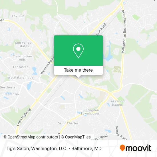 Tig's Salon map