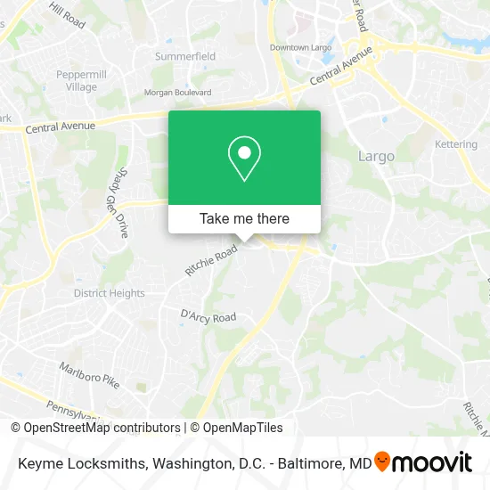 Keyme Locksmiths map