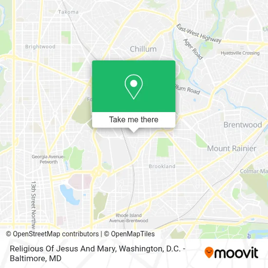 Religious Of Jesus And Mary map