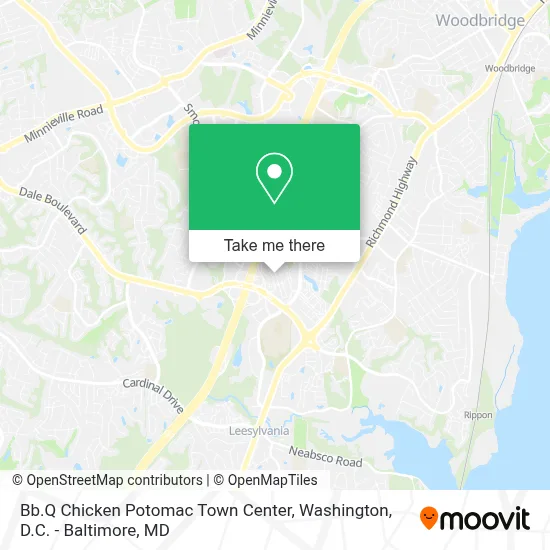 Bb.Q Chicken Potomac Town Center map