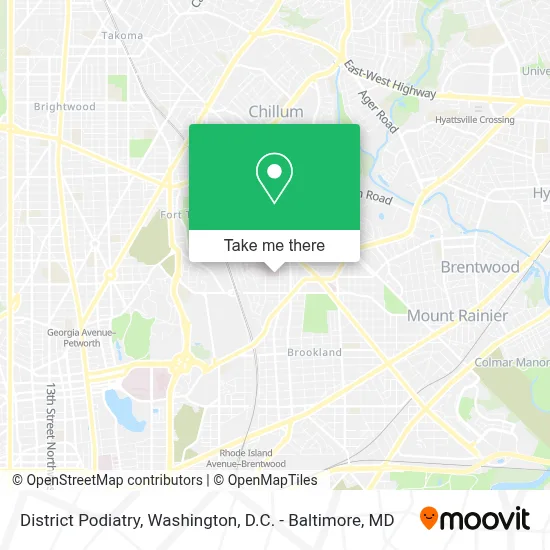 District Podiatry map