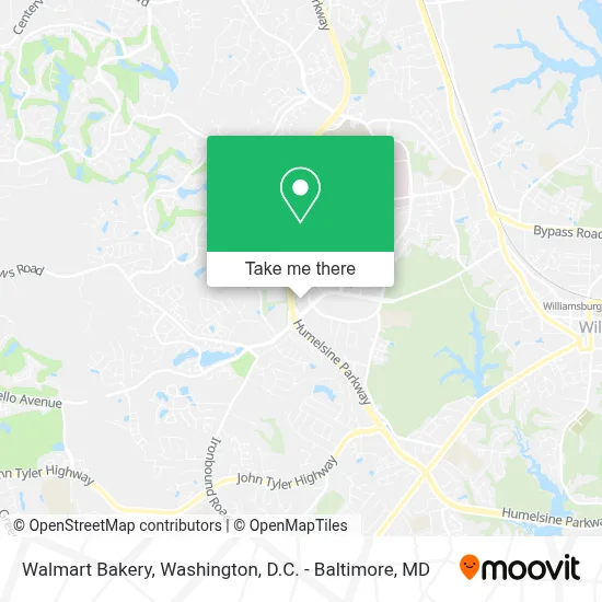 Walmart Bakery map