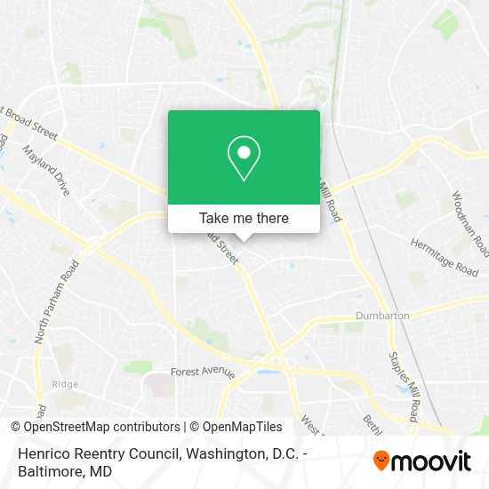 Henrico Reentry Council map