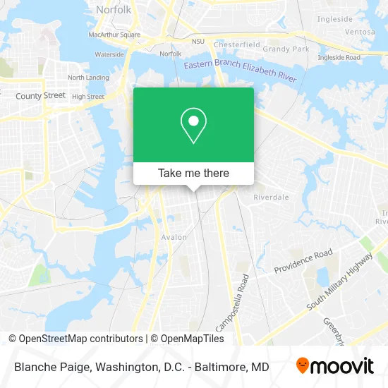 Blanche Paige map
