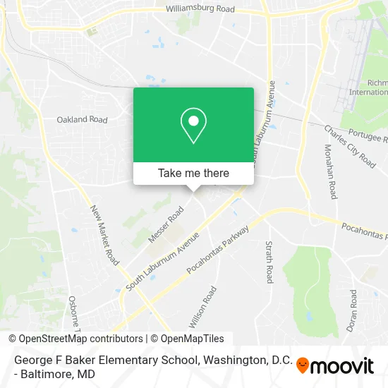 George F Baker Elementary School map