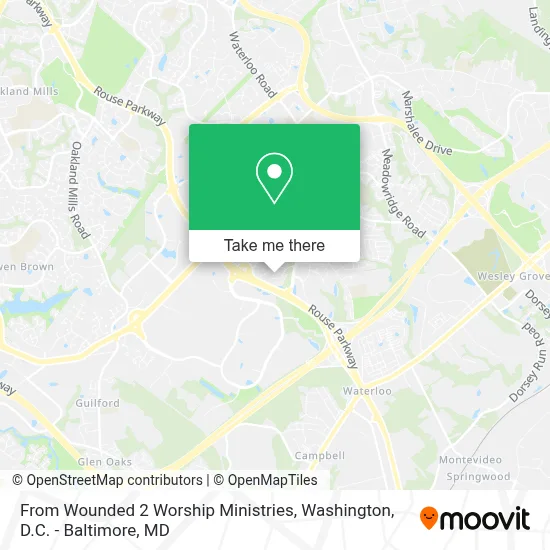 From Wounded 2 Worship Ministries map