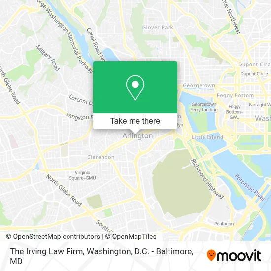 The Irving Law Firm map