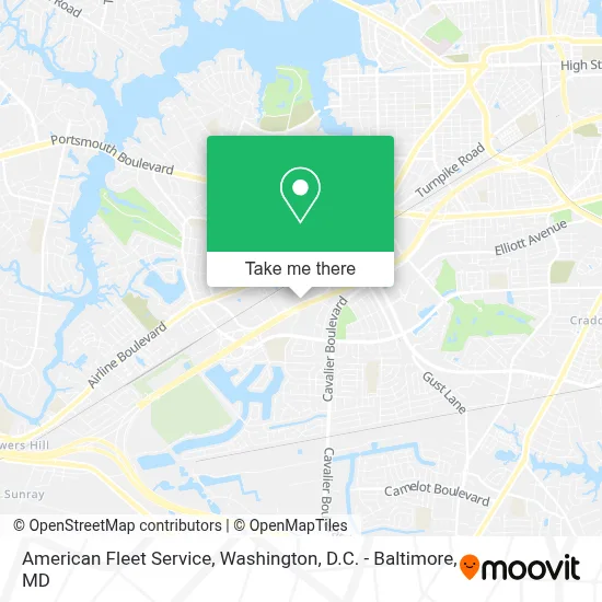 American Fleet Service map