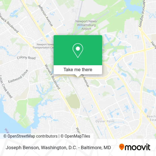 Joseph Benson map