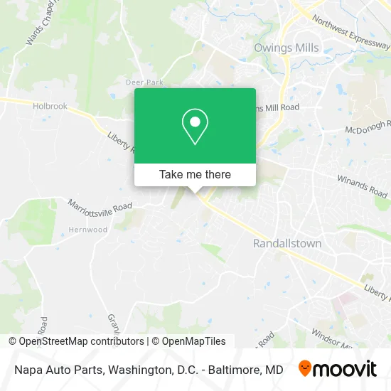 Napa Auto Parts map